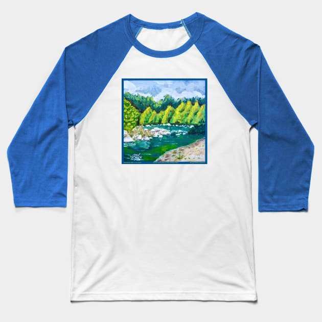 White Lick Creek At Talon Stream Park Baseball T-Shirt by EssexArt_ABC